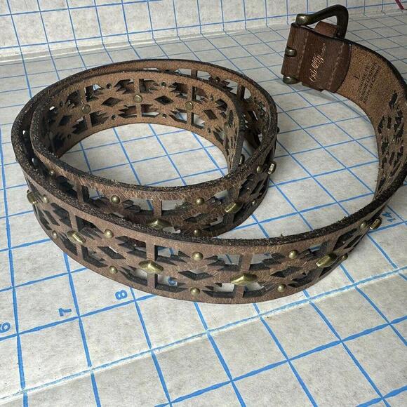 Catchfly Ladies Western Cut Out Chestnut Brown Belt 2040BE16 Women’s Large - Picture 4 of 4